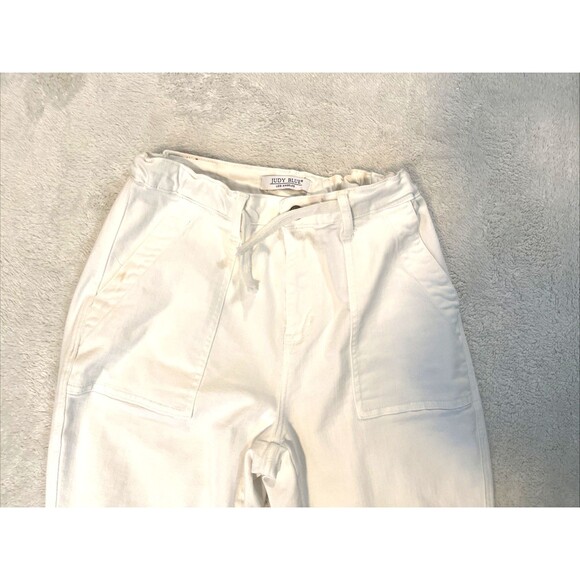 Judy Blue Jeans Jogger High Rise Waist White Stretch Denim Size 13/31 - Picture 2 of 13